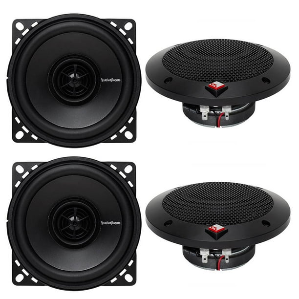 Pair Rockford Fosgate R14X2 4-inch 120 Watt 4-Ohm 2-Way Full Range Car Stereo Speakers 4 Pack Pair Rockford Fosgate R14X2 4-inch 120 Watt 4-Ohm 2-Way Full Range Car Stereo Speakers 4 Pack
